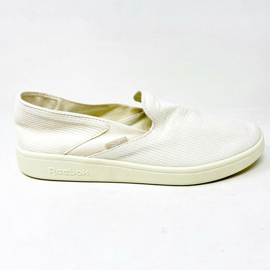 Reebok Cotton & Corn Slip On Chalk White Womens Casual Laceless Shoes FX0392