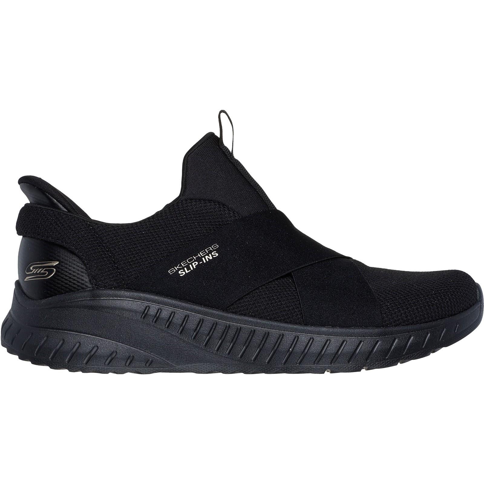 Women's Wide Fit Skechers 117505 Slip-ins Bobs Sport Squad Chaos Trainers