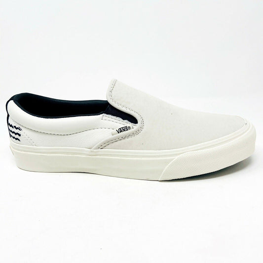 Vans Taka Hayashi Slip On 66 LX (Leather Nubuck) Marshmallow White Womens Shoes