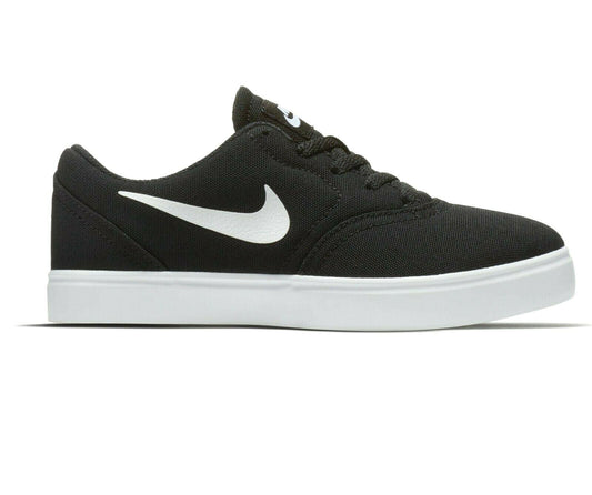 Nike SB Check Canvas GS Black White Grade School Kids Sneakers 905373 003