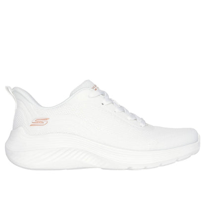 Women's Wide Fit Skechers 117483 Bobs Sport Squad Waves Still Wading Trainers